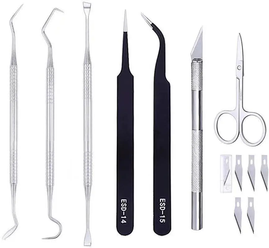 22 Piece Set of Vinyl Weeding Tools Craft Embossed DIY Art Work Cutting Fine Art Dried Flower Tool Set