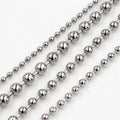 5 Meters/Lot 1.5/2.0/2.4/3.0mm Beaded Ball Stainless Steel Bulk Ball Bead Chains for DIY Necklaces Jewelry Making Accessories