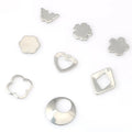 Love Four-leaf Clover Circle Pendant Necklace & Bracelet Stainless Steel DIY Ornament Accessories Jewelry Findings & Components