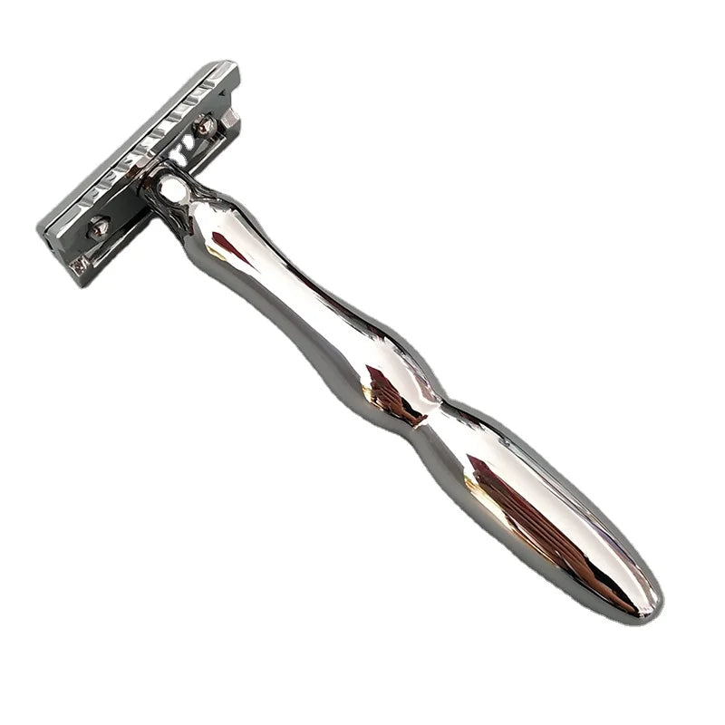DISHI Silver Zinc Alloy Close Comb razor Head Double Edge Stainless Steel Blade Shaving Safety razor