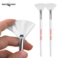 Beauty Planet Facial Fan Brush Non Porous Cleansing Brush for Mask Clay Wooden Handle Face Wash Fluffy Facial Brush Esthetician