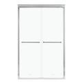 48" X 76" Shower Door Clear Tempered Glass Semi-Frameless Bypass Sliding Shower in Chrome  Shower Screen