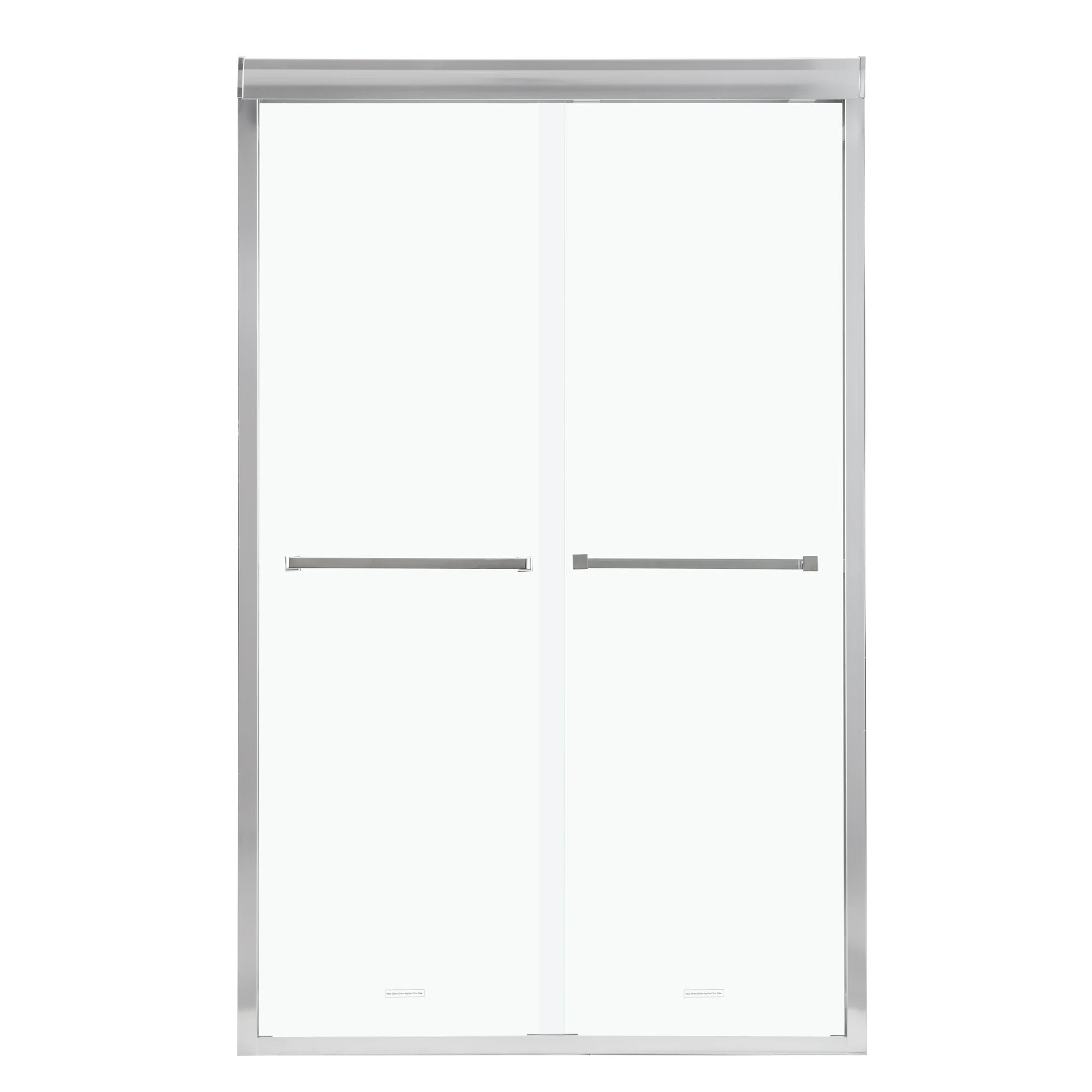 48" X 76" Shower Door Clear Tempered Glass Semi-Frameless Bypass Sliding Shower in Chrome  Shower Screen