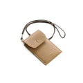 Fashion  PU Leather Hanging Neck Card Cover Work Permit Access Control Card IC Hanging Rope Card Bag