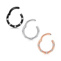 Evorte 316L Stainless Steel Silver/Gold Plated Seamless Nose Septum Clicker Ring Hoop Helix Daith Conch Lip Piercing Jewelry