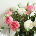 A1252 Wholesale Home Wedding Decoration Fake Silk Single Flower Rose Blush White Red Latex Real Touch Big Artificial Rose Flower