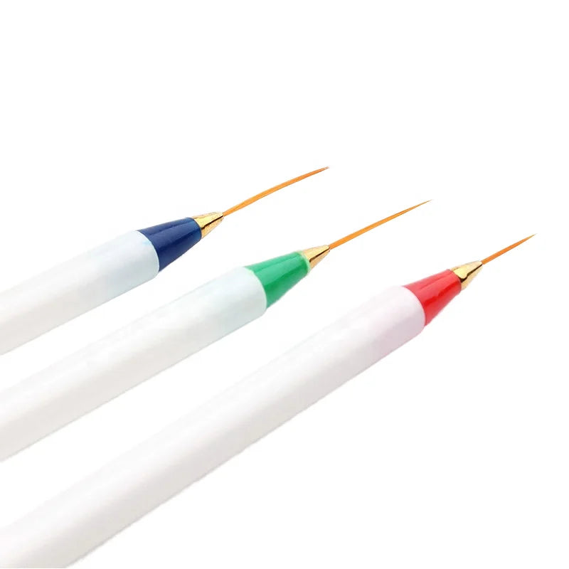 3pcs Nail Art Liner Brush French Stripe Flower Painting DIY Creative Drawing Pen UV Gel Brushes Painting Pen Manicure Tools