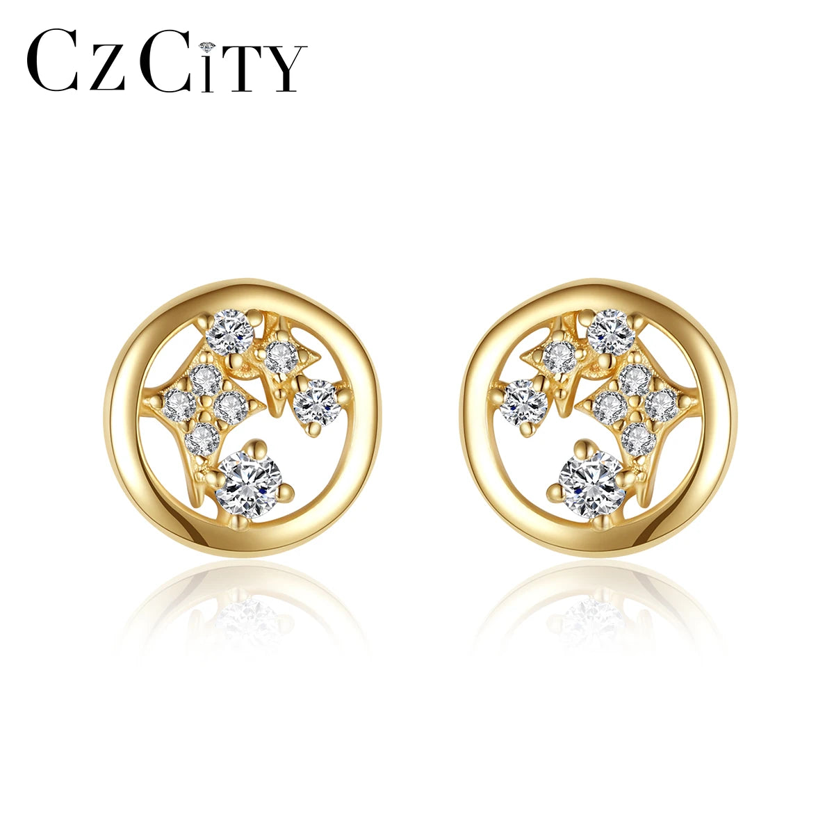 CZCITY 925 Cz Earring Fashion Woman Modern 2026 Small Zircon Popular Sterling Silver Round Earing