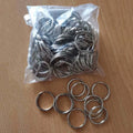 15mm Solid Stainless Steel Split Rings Hoop Loop Key Ring Leather Holder Hardware Round Split Keychain Diy Polished Split Ring