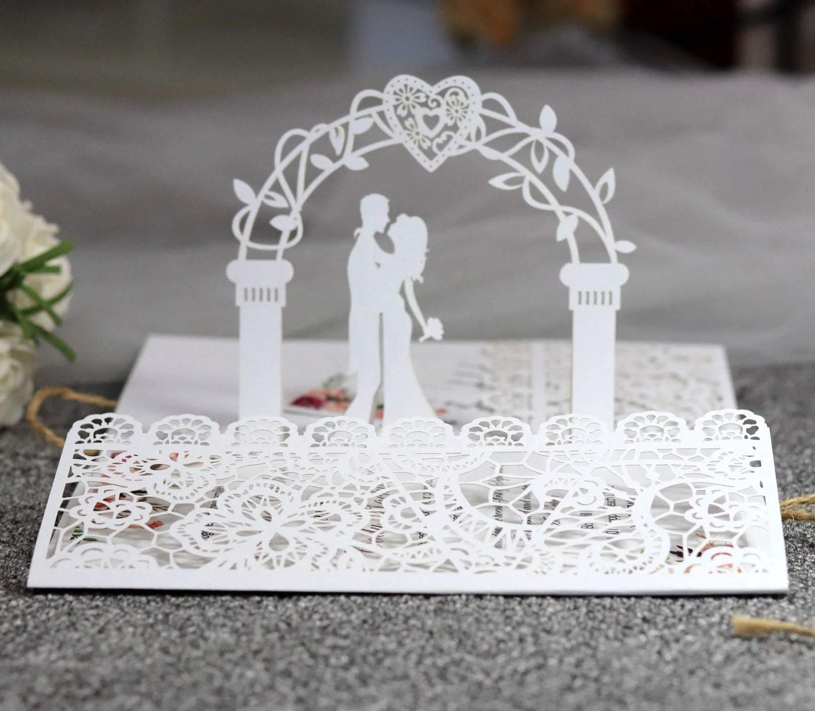 New 3D Three-dimensional Wedding Bridal Greeting Cards Love Wedding Invitation Cards