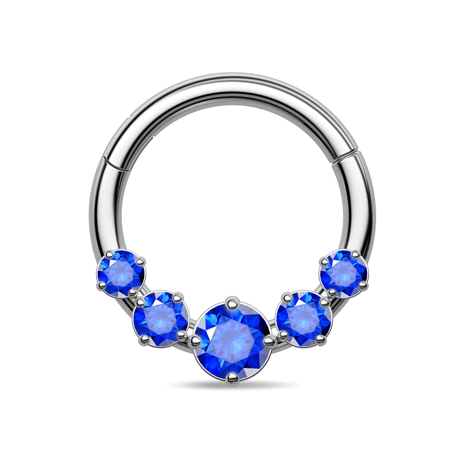 TOPOSH Bezel Set CZ Sun Stud an Internally Threaded Sunburst Design for Cartilage Helix Conch and Tragus Piercings