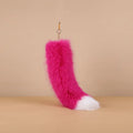 Faux Fox Tail Key chain Pendant Mini Bag charms Pendant Cute Plush Keychain toys Stuffed animal toys car accessories