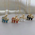 Wholesale Custom Cute Animal Elephant Pendant Choker Necklace for Women Fashion Gift Jewelry MegaBDM