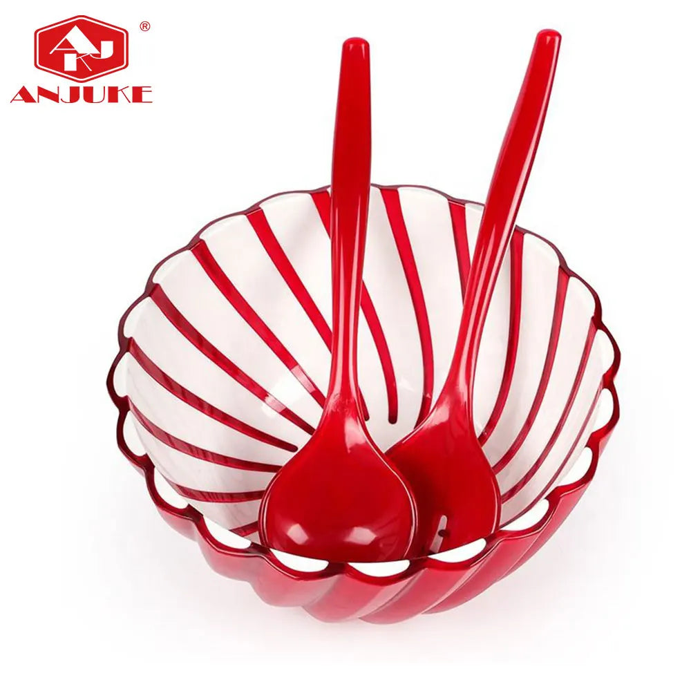 ANJUKE Eco-Friendly Camping Salad Spoon ABS+AS Material Large Size Factory Direct Sale