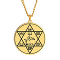 Archangel Michael Guardian Angel Haniel Haamiah Lezalel Umabel Daniel Jeliel Menadel Mihael Stainless Steel Pendant Necklace