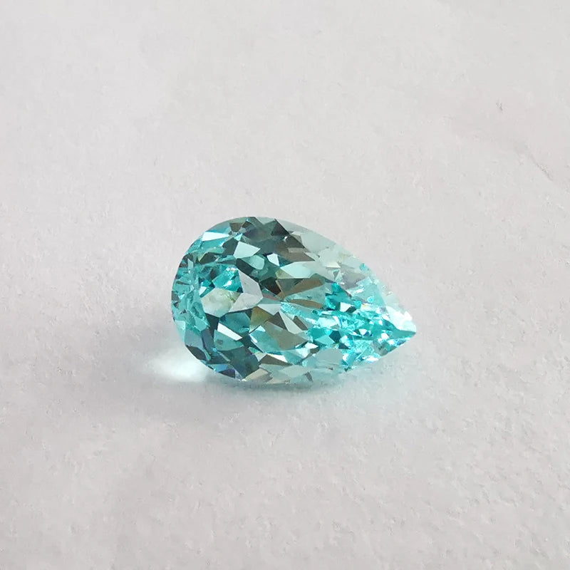 Starsgem Pear Shape Loose Stone Paraiba Lab Created Gemstone