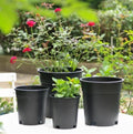 1 Gallon Black Gallon Pot Side Leakage of Water Black Nursery Pot for Garden Usage