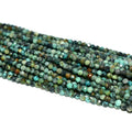 Natural 3mm Faceted African Turquoise Stone Beads Colorful Loose Gemstone for DIY Jewelry Making