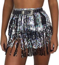 Women's Sequin Tassel Skirts Festival Rave Fringe Hip Scarf