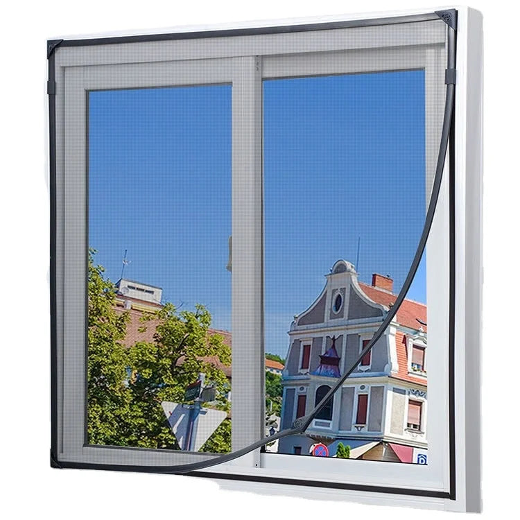 Modern Design PVC Window Mesh Magnetic Insect Strips for Apartment Windows Anti-Mosquito Fiberglass Curtain with Style
