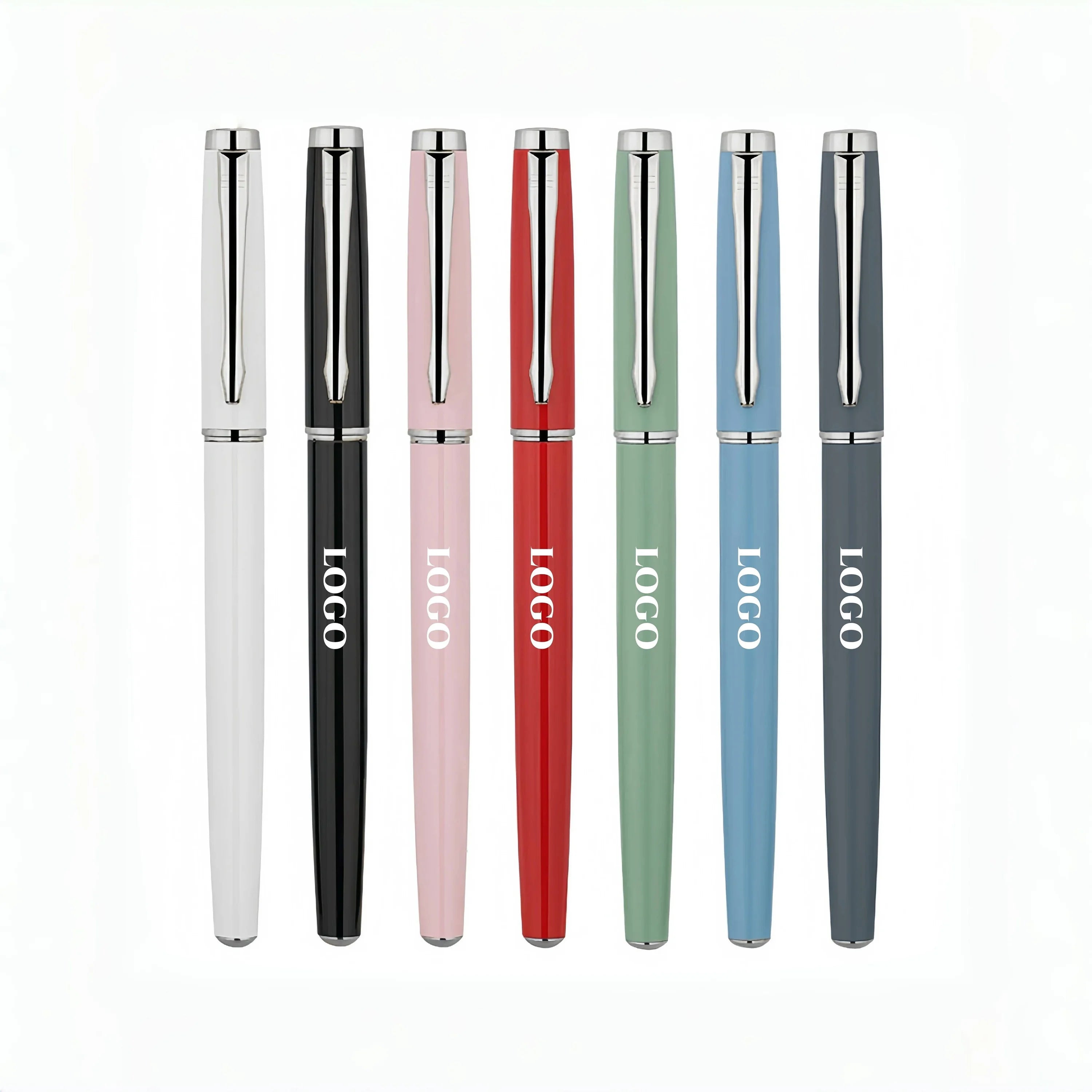Custom Logo Luxury Gel Pen 0.5mm Extra Fine Point Metal Cap Laser Engraving Office School Promotional Gift Wholesale