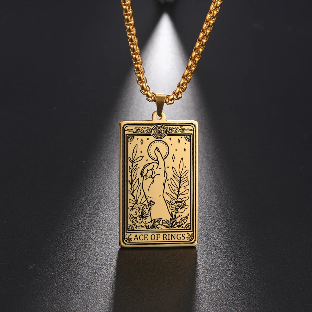 Wholesale Tarot Necklace Main Akana Necklace Man Stainless Steel Amulet Pendant Jewelry Necklace