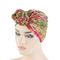 Fashion Bali Voile Tie Dye Bandana Women Knotted Pom Pom Turban Headscarf Headwrap Bandana Luxury Hair Accessories