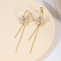 Fashion Jewelry Long Tassel Chain Flower Hoop Earrings Trendy Luxury Fish Tail/Flower Earrings for Women Accessories