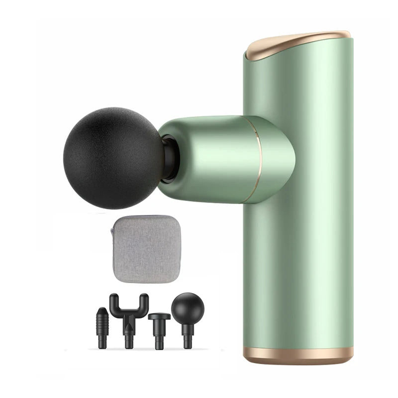 Mini Aluminum Deep Tissue Muscle Percussion Massage Gun Metal Material with 6 Speeds 6mm Stroke
