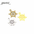 YuenZ Antique Silver Plated Rudder Charms Metal Pendants for Jewelry Making DIY Handmade Craft 18*15mm H24