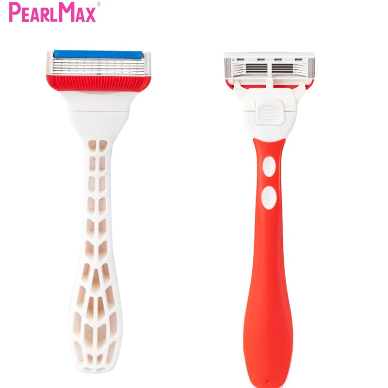 Hot Selling Pearl Max Aloe Stripe Safety Razor for Women 5 Blades Pivoting Head Shower Shaver Stainless Steel Blade Face Shaving