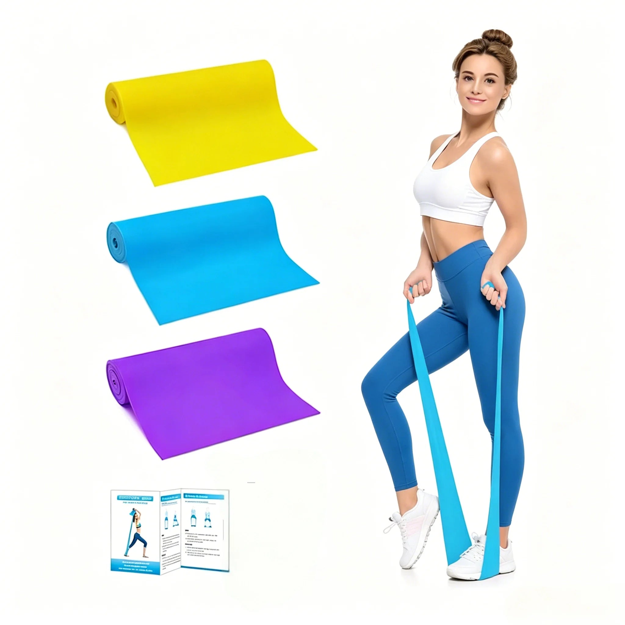 LXY-060 Resistance Bands Set Elastic Bands for Exercise & Physical Therapy Strength Training for Upper & Lower Body Fitness
