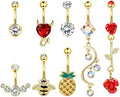 Gaby New Stainless Steel Navel Sexy Belly Rings Summer Shiny Belly Piercing Belly Button Ring Wholesale Piercing  Jewelry