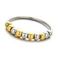 Stainless Steel Spinning Fidget Anti Anxiety Rotate Moving Bead Ring Finger Rings Jewelry