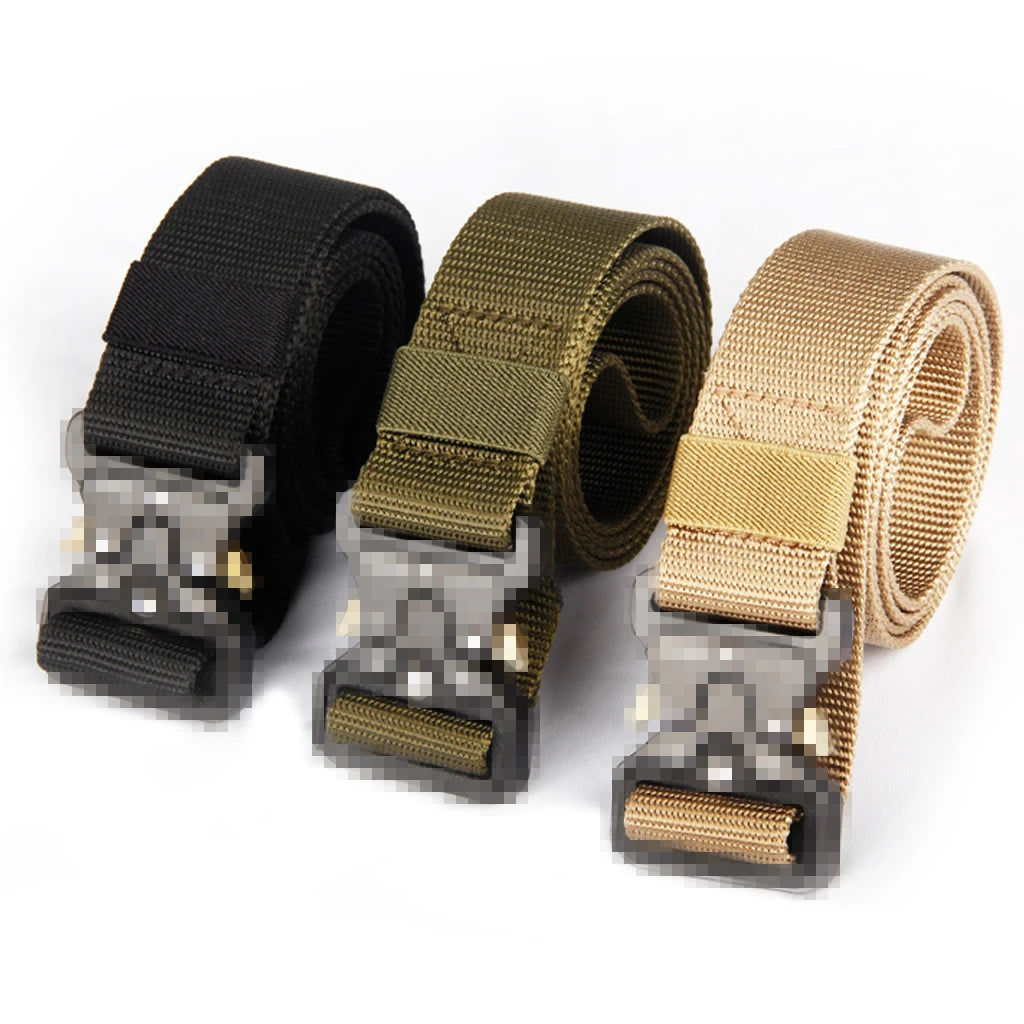 Custom Outdoor Adjustable Belts Recycled Nylon Men's Tactical Belt With Quick Release Buckle