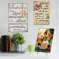 Putuo Decor Religious Jesus Tin Wall Sign God Bless Inspirational Bible Verse Christian Faith Metal Sign