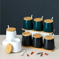 Modern Style Spice Storage Jars Ceramic Jar Set for Organizing Spices