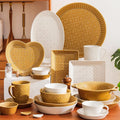 Wholesale Creative Begonia Flower Porcelain Embossed Dinnerware Sets Food Contact Safe for Home Restaurant Hotel Use