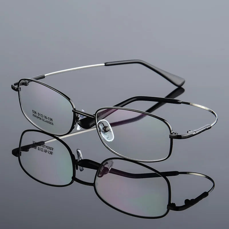 Cheap Unisex Optical Frames Wholesale 2026 Full Rim Oval Metal Memory Titanium Lightweight Comfortable Glasses Case Eyeglasses
