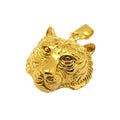 Punk Tiger Head Pendant 18K Gold Plated Animal Jewelry Stainless Steel Tiger Head Pendant for Men Necklace
