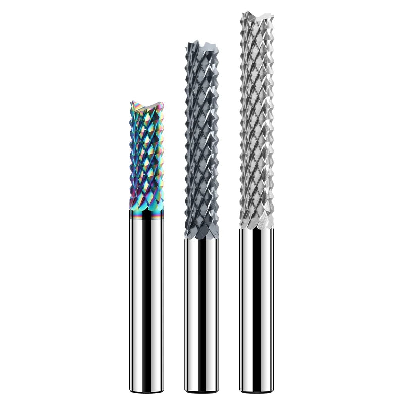 JR141 Solid Carbide Colorful Coated Corn End Mill CNC Corn Milling Cutter for PCB Stone