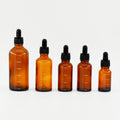 Customized Amber Glass Bottles 5ml to 100ml Sizes with Dropper for Essential Oils