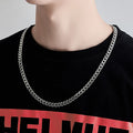 Street Student Decorations Hip Hop Couple Chains Stainless Steel Necklace Simple Chain Necklace for Women Men