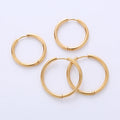 Fashion Jewelry Small Tiny Stainless Steel 18k Gold Plated Hoop huggies Earrings