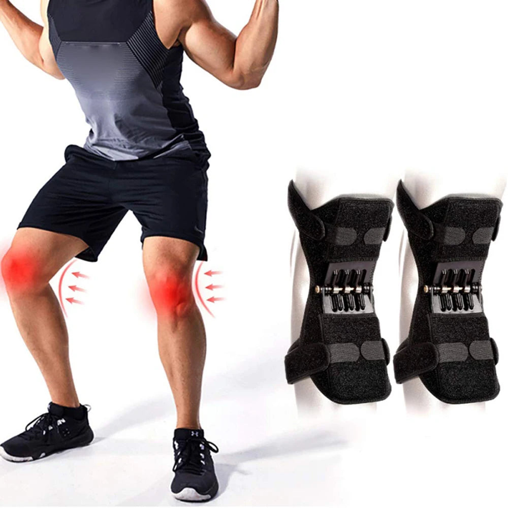 Power Lifter Stabilized Open Patella Neoprene One Size Powerful Rebound Spring Protection Booster Knee Brace