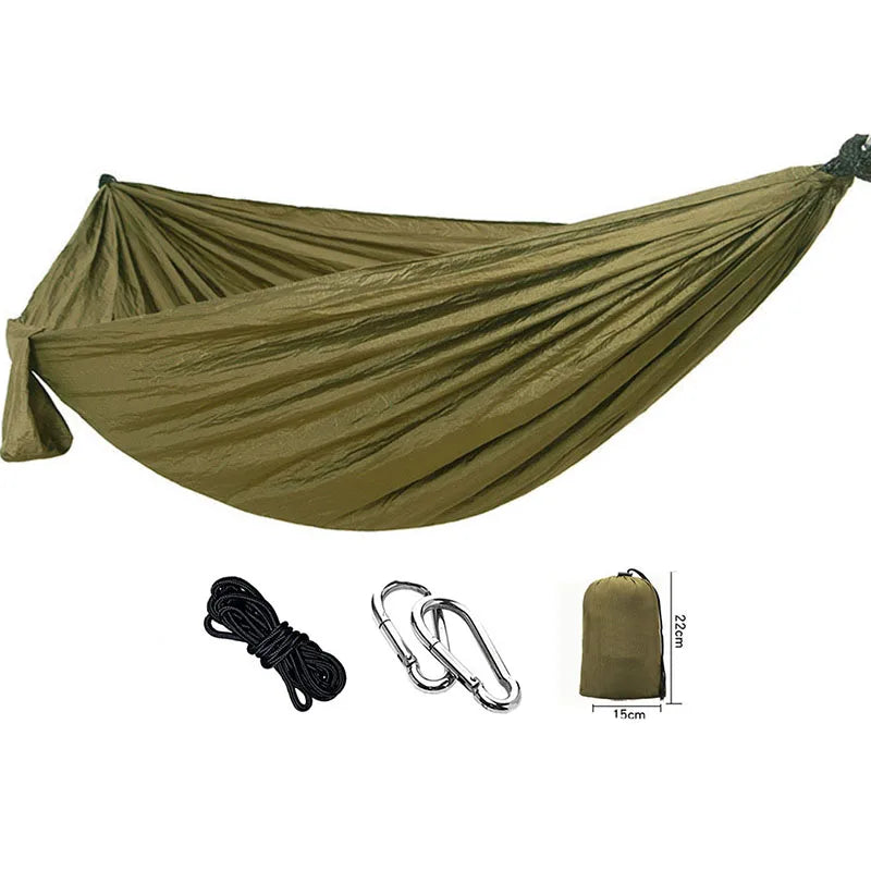 Double & Single Portable Hammocks with 2 Tree Straps for HikingBackpackingHuntingOutdoorBeachCamping
