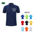 Wholesale Dark Navy 100% Polyester Polo Mens T Shirt Custom Embroidered Golf Polo Shirts Polyester Polo Shirt for Men