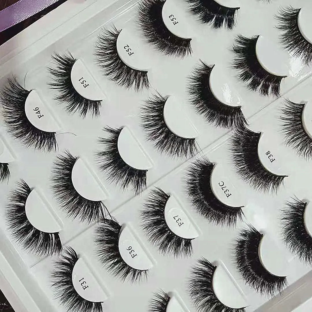 Whole Sale 13-20mm Eye Lashesh Real Natural Mink Eyelashes Lashvendor Mink