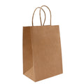 Customized Handmade Take Away Food Bag Fashion Shopping Bag Brown Coated Paper Bags for Candle and Craft Use