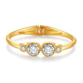 DHJ60495 Wholesale European and American Alloy Gold Plated Retro Luxury Cubic Zircon Bangle